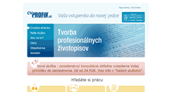Desktop Screenshot of cvprofik.sk